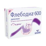 Флебодиа 600 таблетки п/о плен. 600мг 60шт Флебодиа 600 таблетки п/о плен. 600мг 60шт