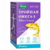 Омега-3 тройная Anti-Age Эвалар капсулы 950мг 30шт