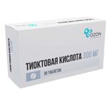 Тиоктовая кислота таблетки, покрытые пленочной оболочкой 300мг 30шт Тиоктовая кислота таблетки, покрытые пленочной оболочкой 300мг 30шт