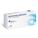Бисопролол Авексима таблетки п/о плен. 5мг 60шт Бисопролол Авексима таблетки п/о плен. 5мг 60шт