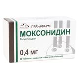 Моксонидин таблетки п/о плен. 0,4мг 60шт Моксонидин таблетки п/о плен. 0,4мг 60шт