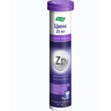 Цинк 25мг Эвалар таблетки шипучие 20шт