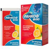 Ранкоф Флю вкус лимона порошок для приг. раствора для приема внутрь 17г 5шт Ранкоф Флю вкус лимона порошок для приг. раствора для приема внутрь 17г 5шт