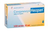 Сандиммун Неорал раствор для приема внутрь 100мг/мл 50мл+Крышка+Шприц мерный+Трубк для забора раствора Сандиммун Неорал раствор для приема внутрь 100мг/мл 50мл+Крышка+Шприц мерный+Трубк для забора раствора