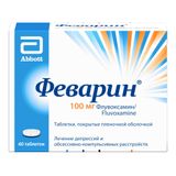 Феварин таблетки п/о плен. 100мг 60шт Феварин таблетки п/о плен. 100мг 60шт