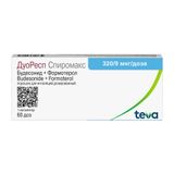 ДуоРесп Спиромакс порошок для ингаляций дозированный ингалятор 320мкг+9мкг/доза 60доз ДуоРесп Спиромакс порошок для ингаляций дозированный ингалятор 320мкг+9мкг/доза 60доз