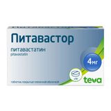 Питавастор таблетки п/о плен. 4мг 98шт Питавастор таблетки п/о плен. 4мг 98шт