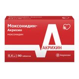 Моксонидин-Акрихин таблетки п/о плен. 0,4мг 90шт