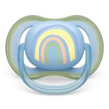Соска-пустышка силиконовая ортодонтическая с футляром 0-6 мес. Ultra Air Philips Avent (SCF086/03)