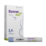Велгия Эко раствор для п/к введ. шприц в автоинжекторе 2,4мг 0,75мл 4шт Велгия Эко раствор для п/к введ. шприц в автоинжекторе 2,4мг 0,75мл 4шт
