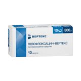 Левофлоксацин-Вертекс таблетки п/о плен. 500мг 10шт Левофлоксацин-Вертекс таблетки п/о плен. 500мг 10шт