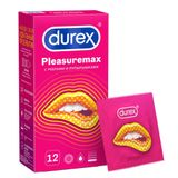 Презервативы с ребрами и пупырышками Pleasuremax Durex/Дюрекс 12шт