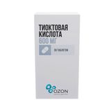 Тиоктовая кислота таблетки, покрытые пленочной оболочкой банка 600мг 30шт Тиоктовая кислота таблетки, покрытые пленочной оболочкой банка 600мг 30шт