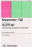 Мирапекс ПД таблетки с пролонгированным высвобождением 0,375мг 10шт