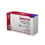 Эниксум раствор для инъекций шприц 6000 анти-Ха МЕ/0,6мл 0,6мл 5шт
