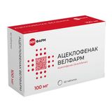 Ацеклофенак Велфарм таблетки п/о плен. 100мг 60шт Ацеклофенак Велфарм таблетки п/о плен. 100мг 60шт
