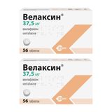 2Х Велаксин таблетки 37,5мг 56шт 2Х Велаксин таблетки 37,5мг 56шт