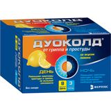 Дуоколд вкус лимона без сахара порошок для приг. раствора для приема внутрь день 5г 9шт+ночь 5г 3шт Дуоколд вкус лимона без сахара порошок для приг. раствора для приема внутрь день 5г 9шт+ночь 5г 3шт