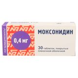 Моксонидин таблетки п/о плен. 0,4мг 30шт Моксонидин таблетки п/о плен. 0,4мг 30шт