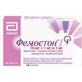 Фемостон 1 набор таблетки, покрытые пленочной оболочкой 10мг+1мг и 1мг 84шт