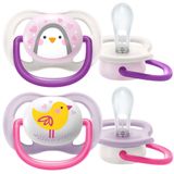 Соска-пустышка силиконовая ортодонтическая с футляром 0-6 мес. Ultra Air Philips Avent 2шт (SCF080/06) Соска-пустышка силиконовая ортодонтическая с футляром 0-6 мес. Ultra Air Philips Avent 2шт (SCF080/06)
