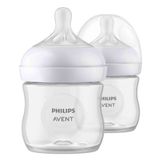 Бутылочка из полипропилена с силиконовой соской медленный поток 0 мес. Natural Response Philips Avent 125мл 2шт (SCY900/02)
