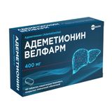 Адеметионин Велфарм таблетки кишечнорастворимые п/о плен. 400мг 40шт Адеметионин Велфарм таблетки кишечнорастворимые п/о плен. 400мг 40шт