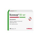 Конкор таблетки п/о плен. 10мг 90шт