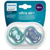 Соска-пустышка силиконовая ортодонтическая с футляром 18+ мес. Ultra Air Philips Avent 2шт (SCF349/18) Соска-пустышка силиконовая ортодонтическая с футляром 18+ мес. Ultra Air Philips Avent 2шт (SCF349/18)