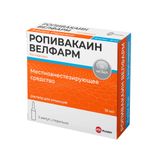 Ропивакаин Велфарм раствор для инъекций 10мг/мл 10мл 5шт Ропивакаин Велфарм раствор для инъекций 10мг/мл 10мл 5шт