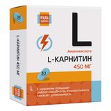 L-карнитин 450мг Будь Здоров! капсулы 800мг 30шт L-карнитин 450мг Будь Здоров! капсулы 800мг 30шт