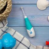Щетка зубная электрическая звуковая cs medica cs-561 kids для детей 1-5 лет цвет голубой Щетка зубная электрическая звуковая cs medica cs-561 kids для детей 1-5 лет цвет голубой
