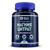 Магния цитрат с витамином В6 GLS капсулы 500мг 180шт Магния цитрат с витамином В6 GLS капсулы 500мг 180шт