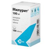 Милурит таблетки 100мг 100шт Милурит таблетки 100мг 100шт