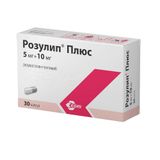 Розулип Плюс капсулы 5мг+10мг 30шт Розулип Плюс капсулы 5мг+10мг 30шт