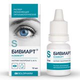 Раствор офтальмологический увлажняющий Комфорт Бивиарт фл.-кап. 10мл Раствор офтальмологический увлажняющий Комфорт Бивиарт фл.-кап. 10мл