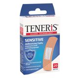 Лейкопластырь бактерицидный на нетканой основе Sensitive Teneris/Тенерис 76х19мм 20шт Лейкопластырь бактерицидный на нетканой основе Sensitive Teneris/Тенерис 76х19мм 20шт