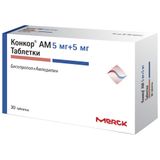 Конкор АМ таблетки 5мг+5мг 30шт