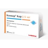 Конкор Кор таблетки п/о плен. 2,5мг 30шт