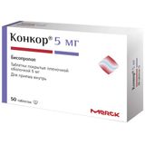 Конкор таблетки п/о плен. 5мг 50шт