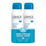 Дезодорант для чувствительной кожи освежающий с квасцовым камнем Uriage/Урьяж спрей 125мл 2шт