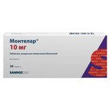 Монтелар таблетки п/о плен. 10мг 28шт Монтелар таблетки п/о плен. 10мг 28шт