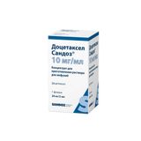 Доцетаксел Сандоз концентрат для приг. раствора для инфузий 10мг/мл 2мл (для стационаров) Доцетаксел Сандоз концентрат для приг. раствора для инфузий 10мг/мл 2мл (для стационаров)