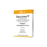 Биосулин Р раствор для иньекций картридж 100МЕ/мл 3мл 5шт Биосулин Р раствор для иньекций картридж 100МЕ/мл 3мл 5шт