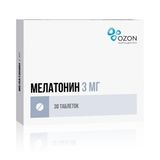 Мелатонин таблетки п/о плен. 3мг 30шт Мелатонин таблетки п/о плен. 3мг 30шт
