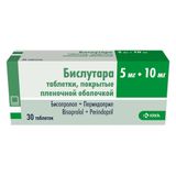 Бислутара таблетки, покрытые пленочной оболочкой 5мг+10мг 30шт Бислутара таблетки, покрытые пленочной оболочкой 5мг+10мг 30шт