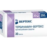 Тербинафин-Вертекс таблетки 250мг 30шт Тербинафин-Вертекс таблетки 250мг 30шт