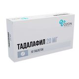 Тадалафил таблетки, покрытые пленочной оболочкой 20мг 10шт