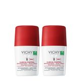 Vichy Clinical Control Дезодорант-антиперспирант от пота, 96 часов защиты, с цинком и перлитом, набор 2х50 мл