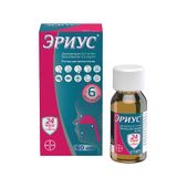 Эриус раствор для приема внутрь от аллергии 2,5мг/5мл 60мл Bayer/Байер